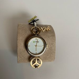 Lucky Brand Love Peace Sign Watch